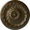 Ekena Millwork Flower Spiral Ceiling Medallion (Fits Canopies up to 2"), Hand-Painted Brass, 12 1/4"OD x 2 1/4"P CM12FLBRS - alternate 1